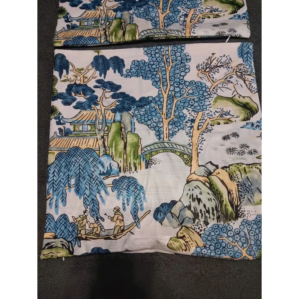 2 Pack Set Pillowcase Covers Couch Pillows TreesBridge Asia Square Multicolor